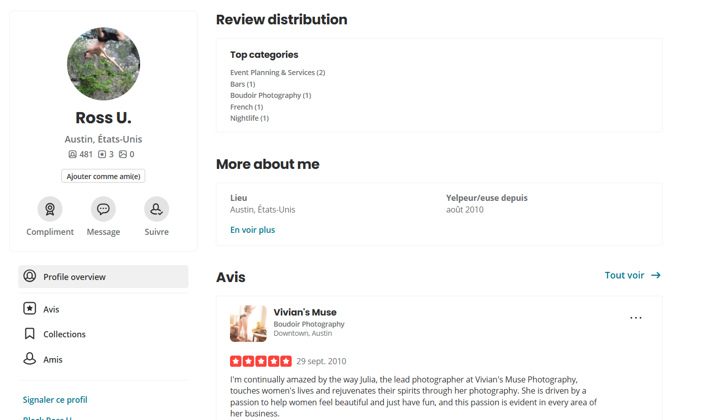 Confirmation du compte de Ross